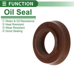 Set of 5 Oil Seal Rotary Shaft Seal FKM Rubber 12x20x4.5mm