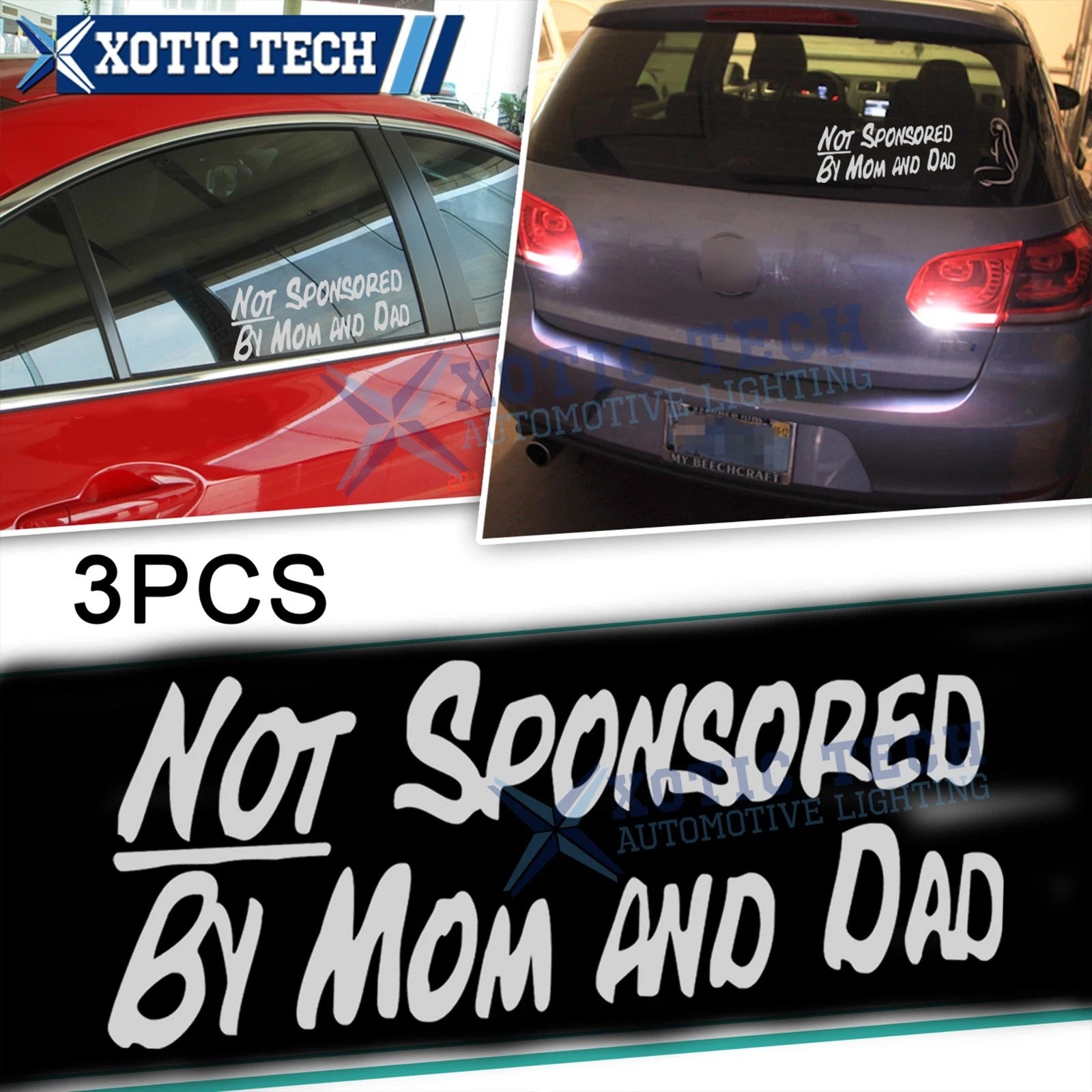 Sport Racing Style Die-Cut Car Body Stickers Decal for Universal (—)
