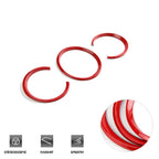 3PC Red Dashboard Surrounding Ring Cover Trim for Porsche Macan (2014–2023)