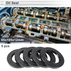 Set of 5 Oil Seal Rotary Shaft Seal Nitrile Rubber 65x105x12mm