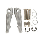 Set of 2 Silver Front Footrest Foot Pegs for Kawasaki Ninja ZX-6R (2003–2023)