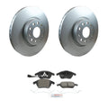 Front Rotors & Bosch QuietCast Ceramic Brake Pads Kit for A3 Beetle CC (2010–2016)