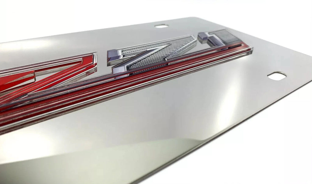 Chrome Emblem License Plate 3D Gloss Logo for Chevrolet Silverado Z71 (2014–2021)