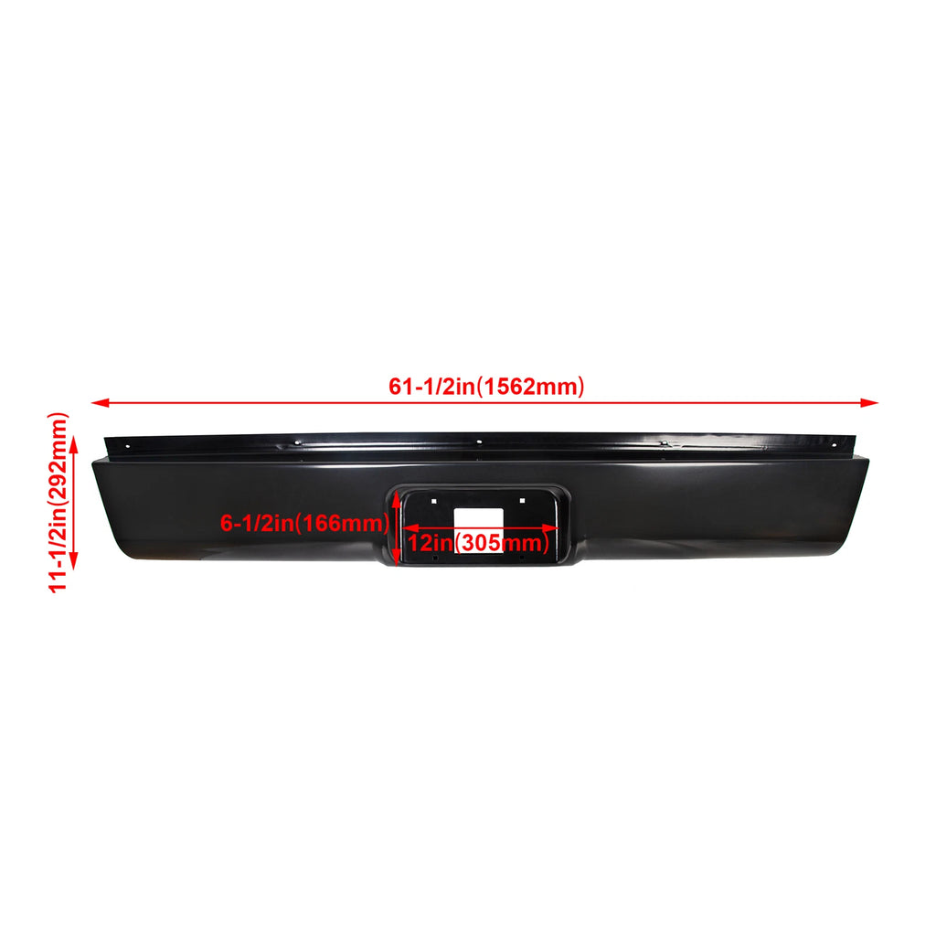 Rear Bumper Roll Pan with LED License for Chevy Silverado GMC Sierra (1999–2007)
