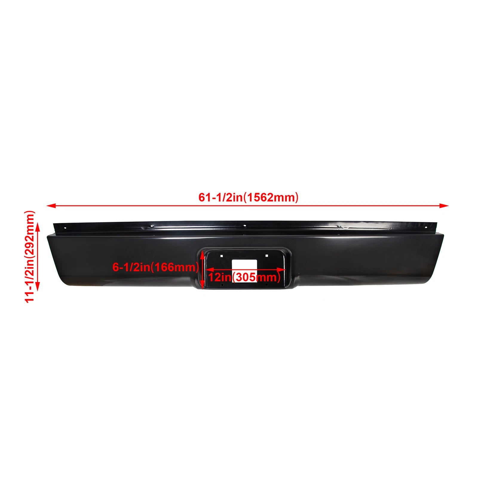 Rear Bumper Roll Pan with LED License for Chevy Silverado GMC Sierra (1999–2007)