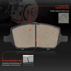 Set of 4 Rear Ceramic Brake Pads for Chevy Uplander Pontiac Montana (2005–2009)