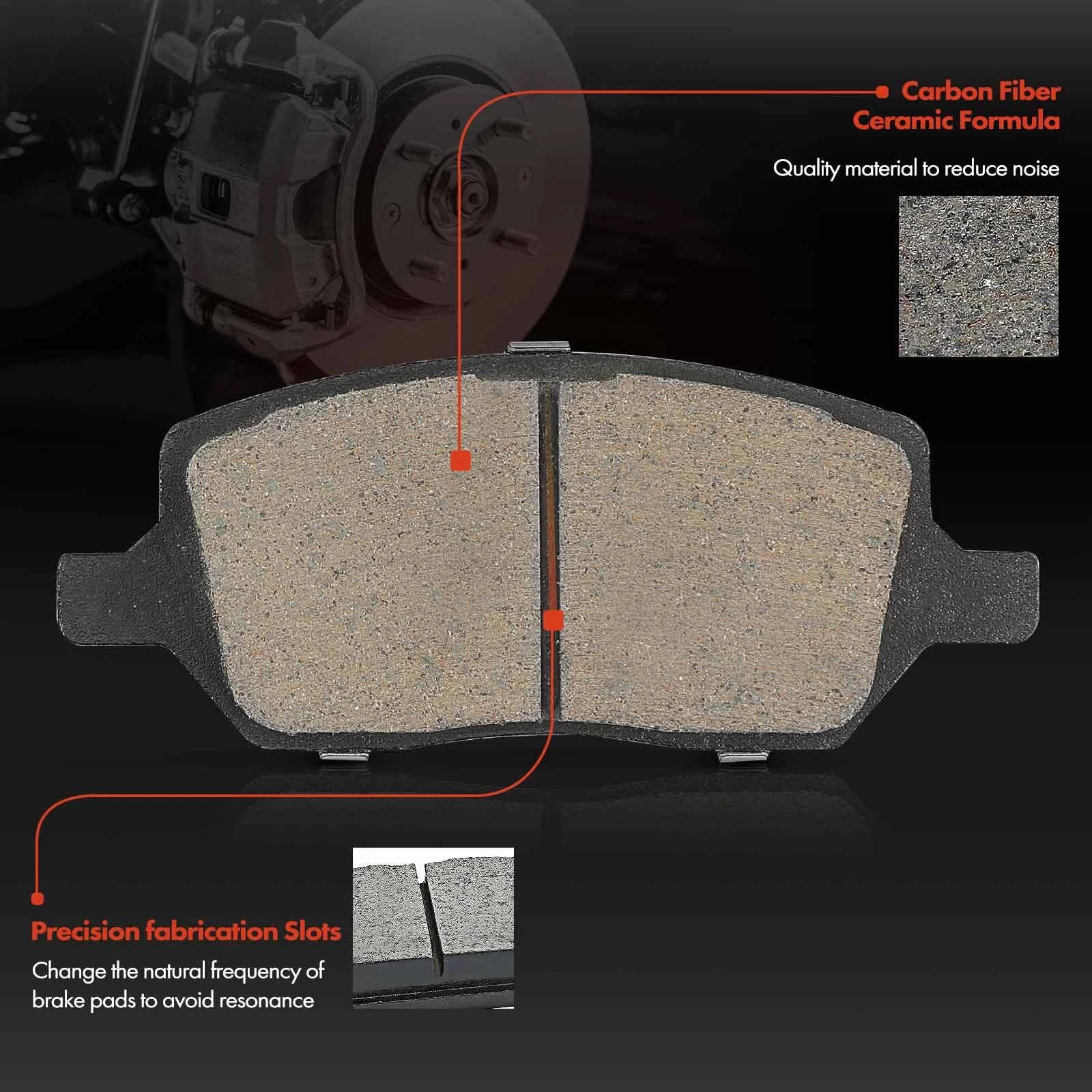 Set of 4 Rear Ceramic Brake Pads for Chevy Uplander Pontiac Montana (2005–2009)