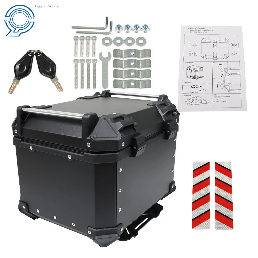 45L Black Waterproof Motorcycle Top Case for Scooter