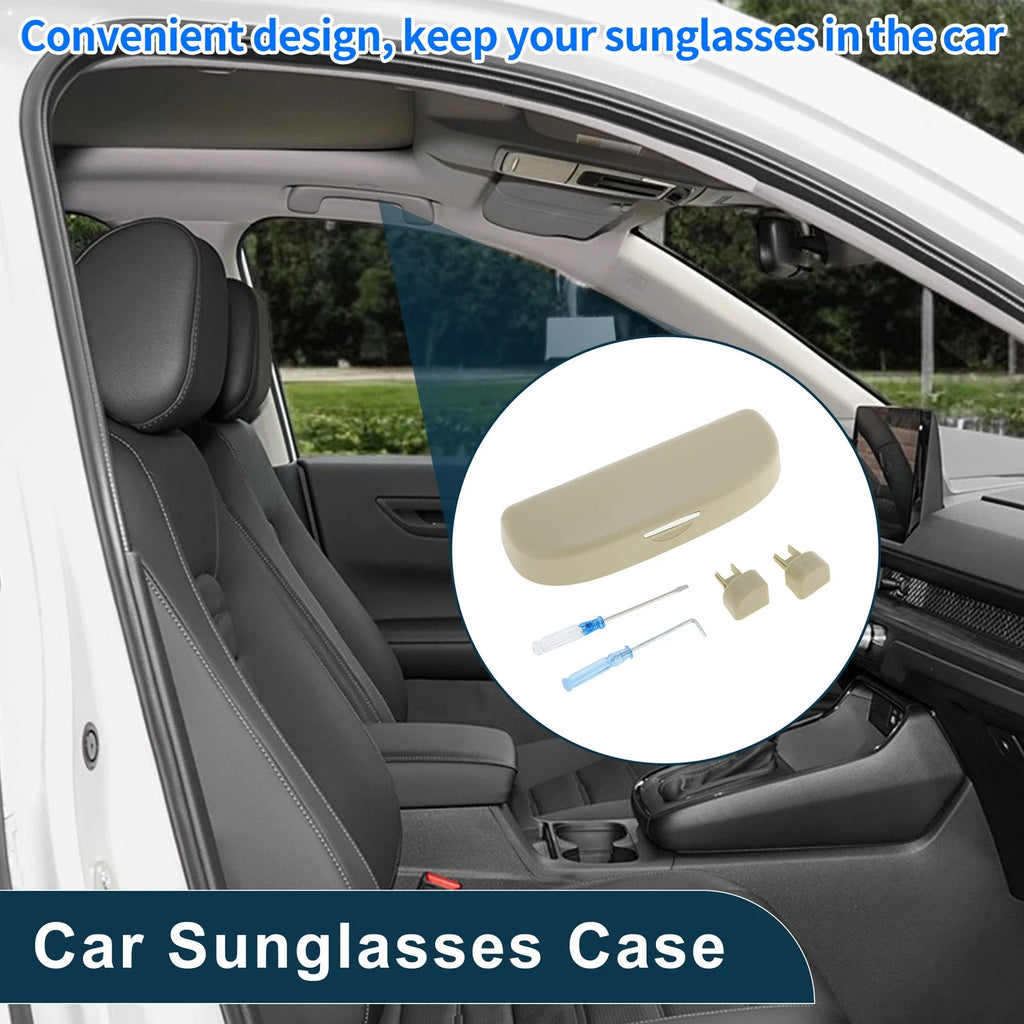 Sunglasses Case for Toyota RAV4 (2019–2023) Eyeglasses Holder Storage Box Beige