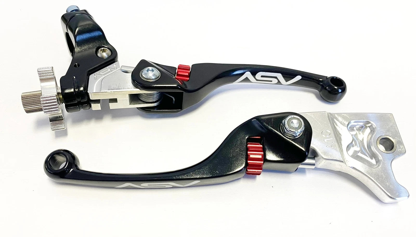 Pair of ASV F4 Front Brake Clutch Perch Levers Black for Yamaha Raptor 350 (2006–2013)