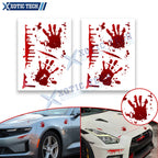 Bloody Handprint Horror Stickers for Halloween Decorations (Universal Fit)