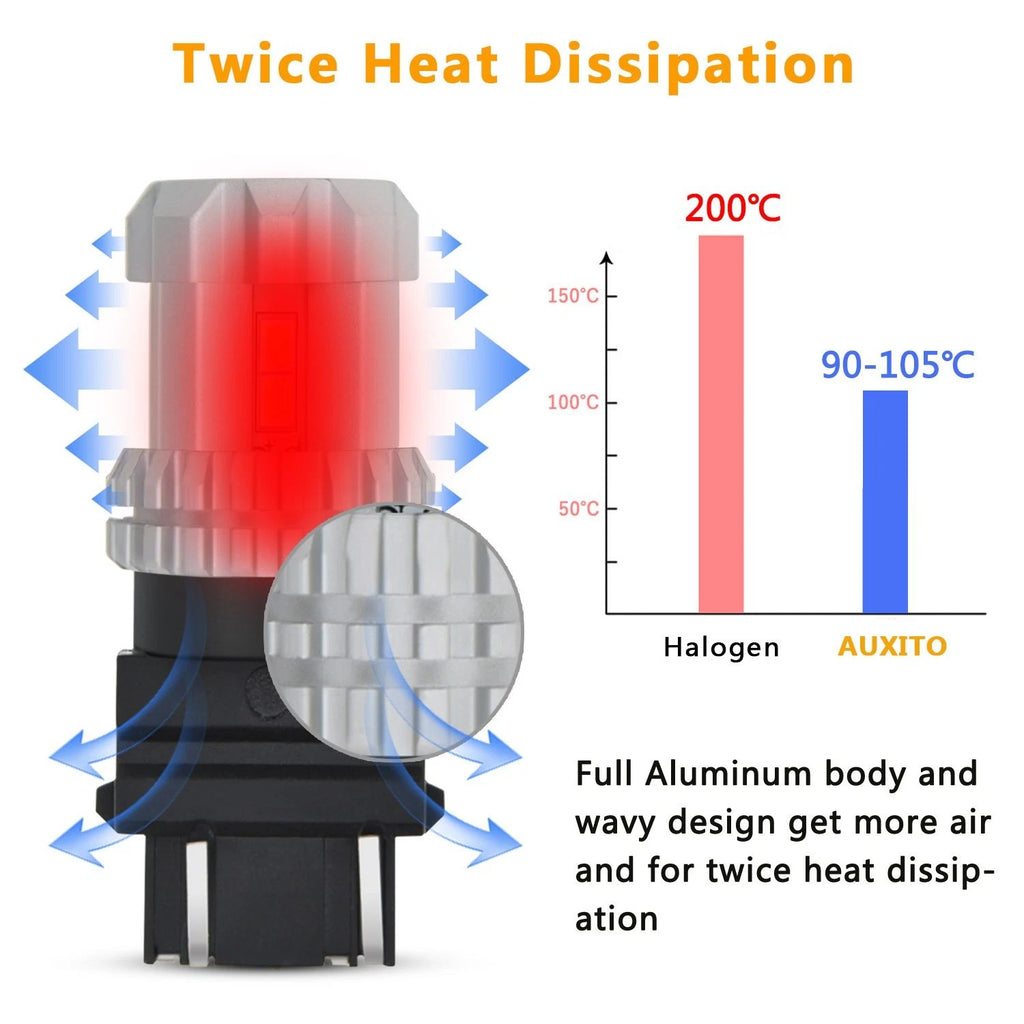 2X 3157 LED Reverse Brake Tail Light Bulbs for Chevrolet Silverado 2500HD (2002)