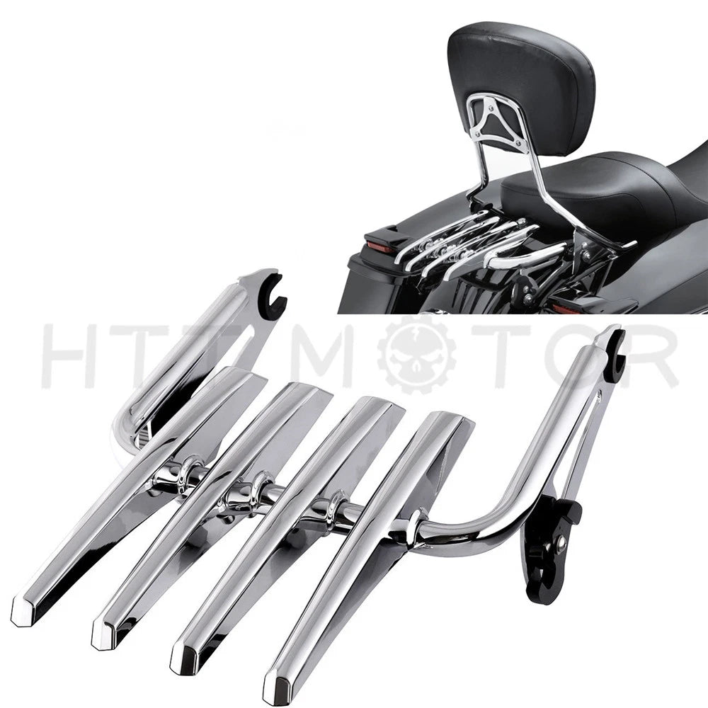 Detachable Stealth Luggage Rack for Harley HD Touring FLHR FLTR (2009–2018) Chrome