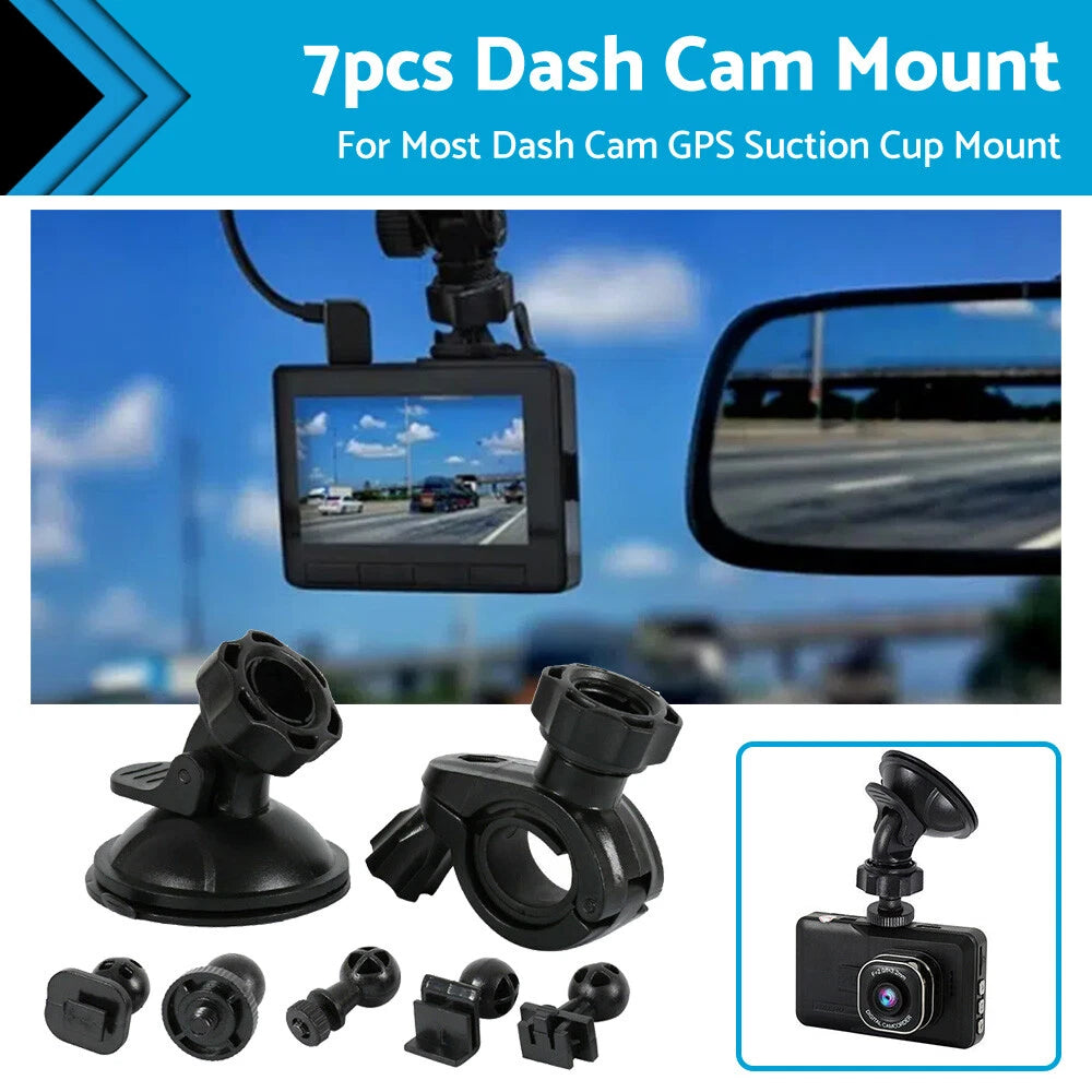 Dash Cam GPS Suction Cup Mount Clips for Most Vehicles (Universal Fit)