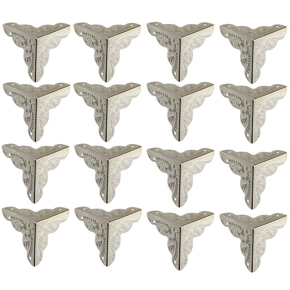 16Pcs 25mm Metal Corner Protector for Furniture, Jewelry Box, Desk