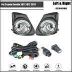 Fog Driving Lights for Toyota Corolla (2011–2013) with Switch & Bulbs