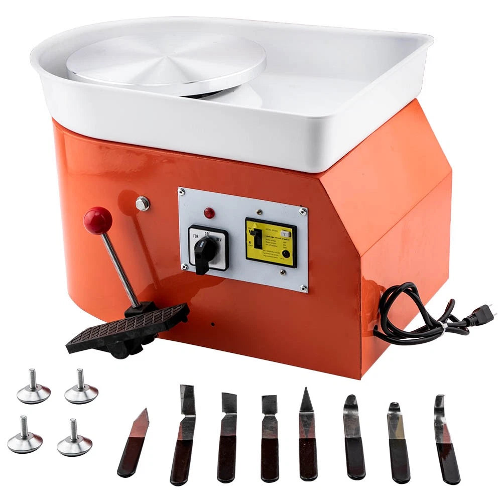 Ceramic Pottery Wheel Shaping Tool Set for Art Crafts (9.8" 280W)