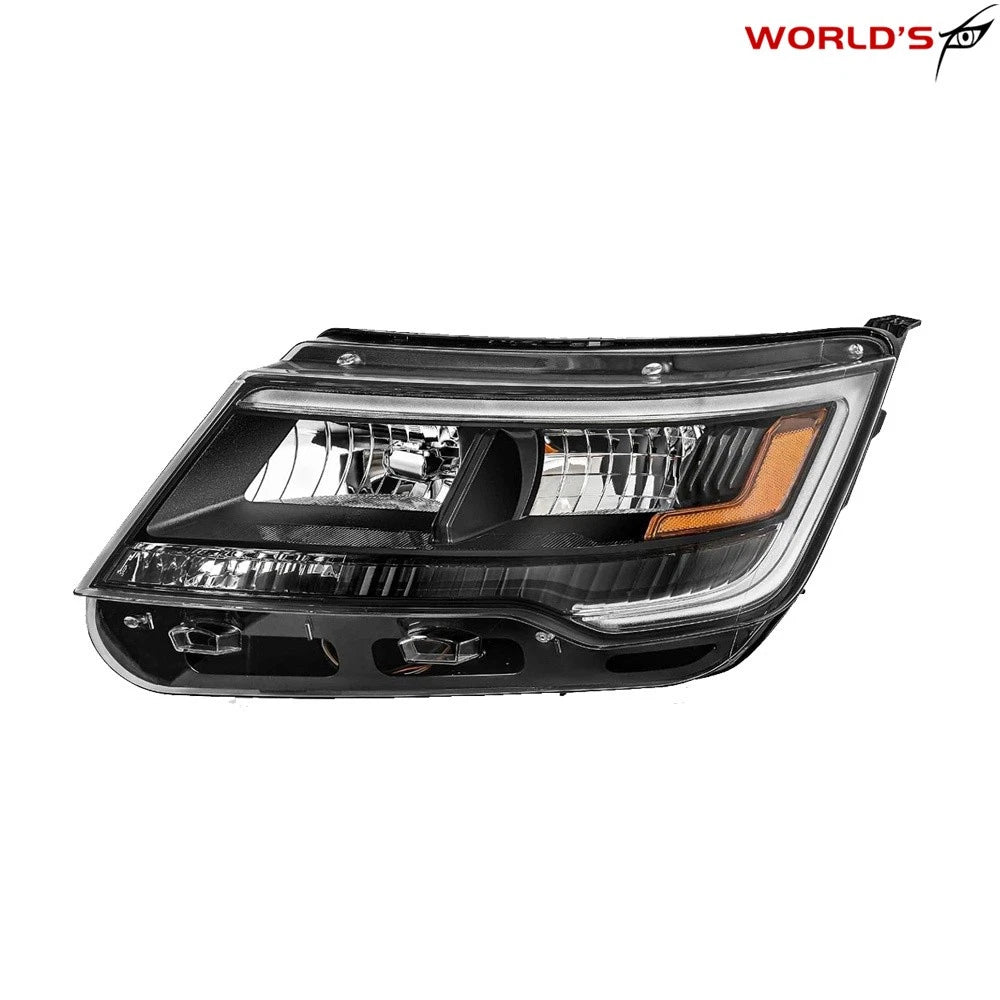 LED DRL Headlights for Ford Explorer Sport (2016–2018) Black Housing