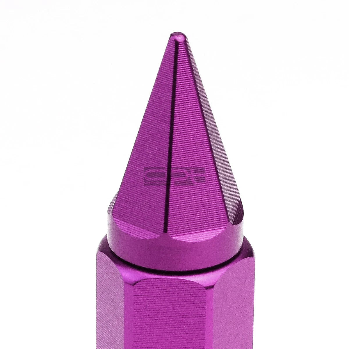 20X M12X1.5 90MM Tall 20MM OD Purple Aluminum Spike Cap Lug Nuts + Adapter