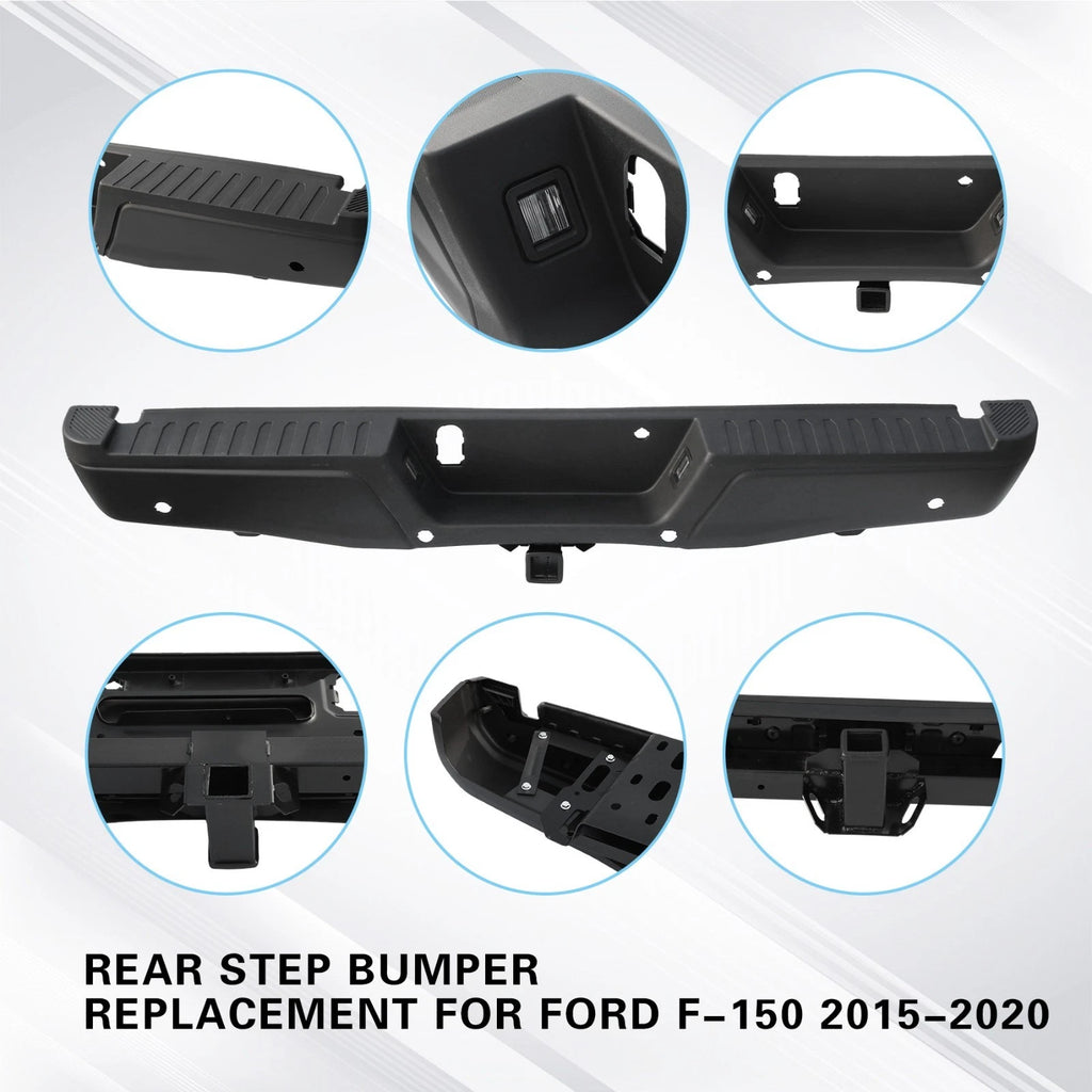 Rear Bumper Assembly with Max Tow for Ford F-150 (2015-2020) Black