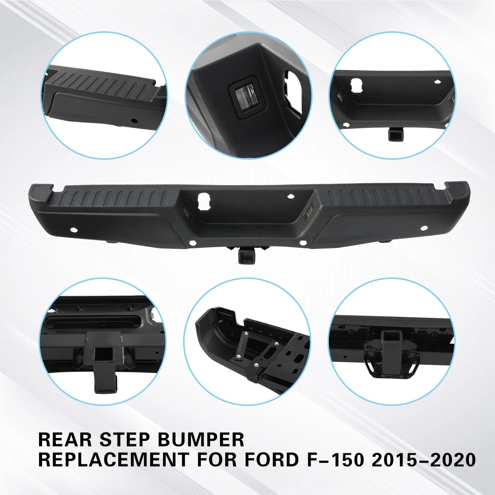 Rear Bumper Assembly with Max Tow for Ford F-150 (2015-2020) Black