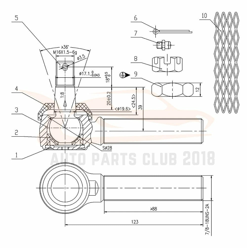 8pc Front Suspension Kit for Chevrolet Blazer, GMC Jimmy (1995–2005)