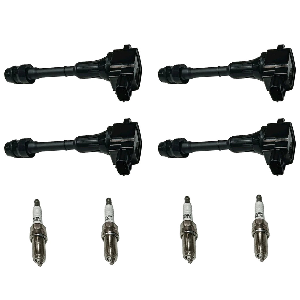 Set of 4 Ignition Coils & NGK Platinum Spark Plugs for Nissan Altima (2002–2006)