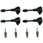Set of 4 Ignition Coils & NGK Platinum Spark Plugs for Nissan Altima (2002–2006)