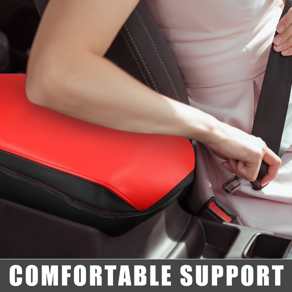 Center Console Armrest Cover for Mazda CX-5 (2017–2023) Black Red