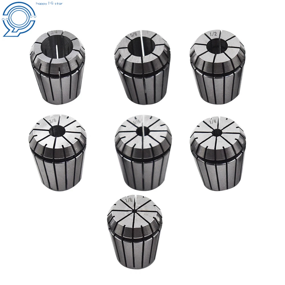 7 Pack ER32 Spring Collet 1/8"-3/4" for CNC Milling Lathe