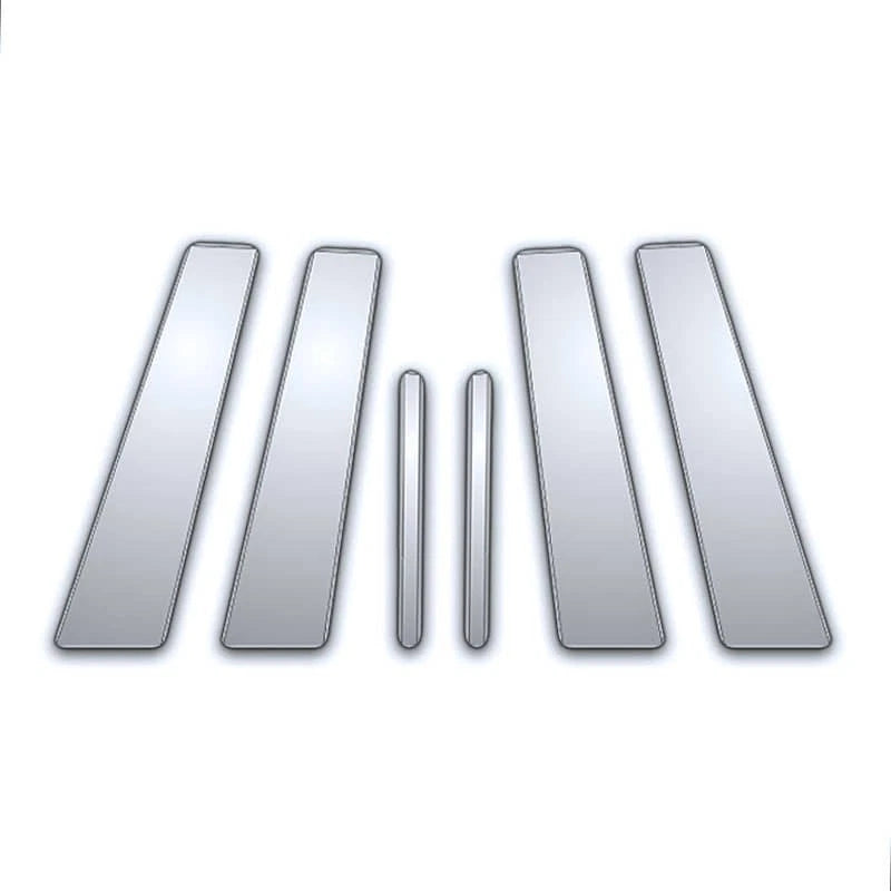 Chrome Pillar Post Covers 6Pc for Jaguar S-Type (2003–2007)