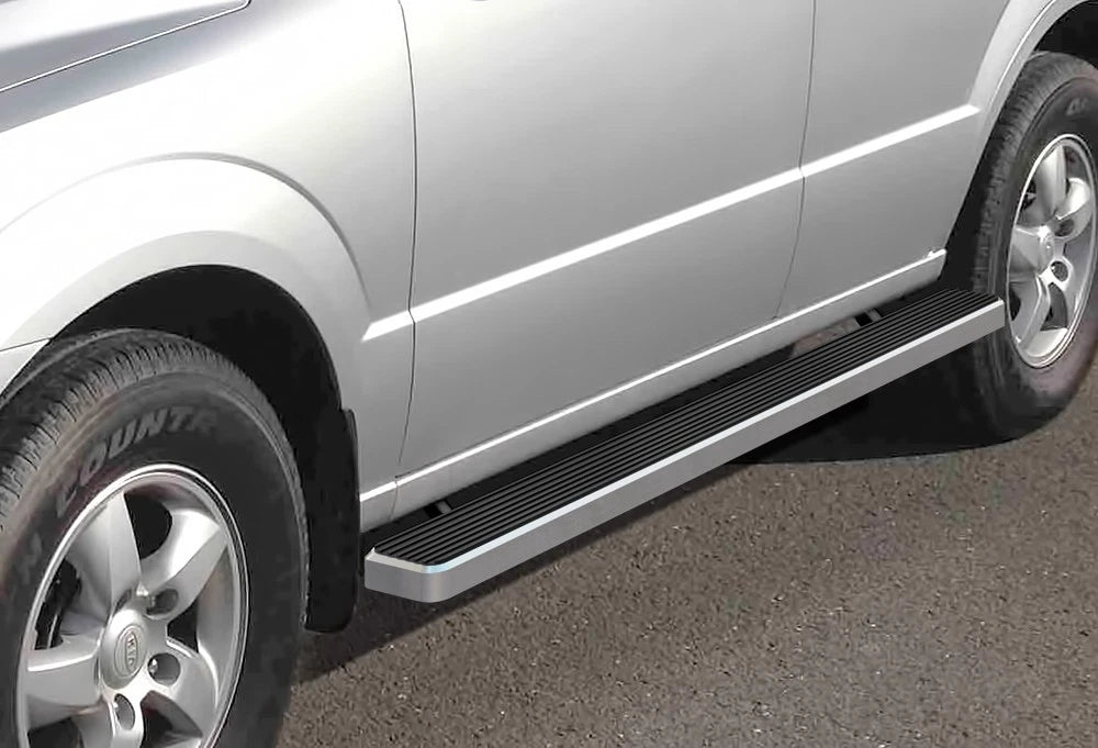 4" Silver Running Boards for Kia Sorento (2003–2010)