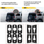 Set of 2 Roof Cab Light Lamp Seal Gaskets for Hummer H2 (2003–2009)