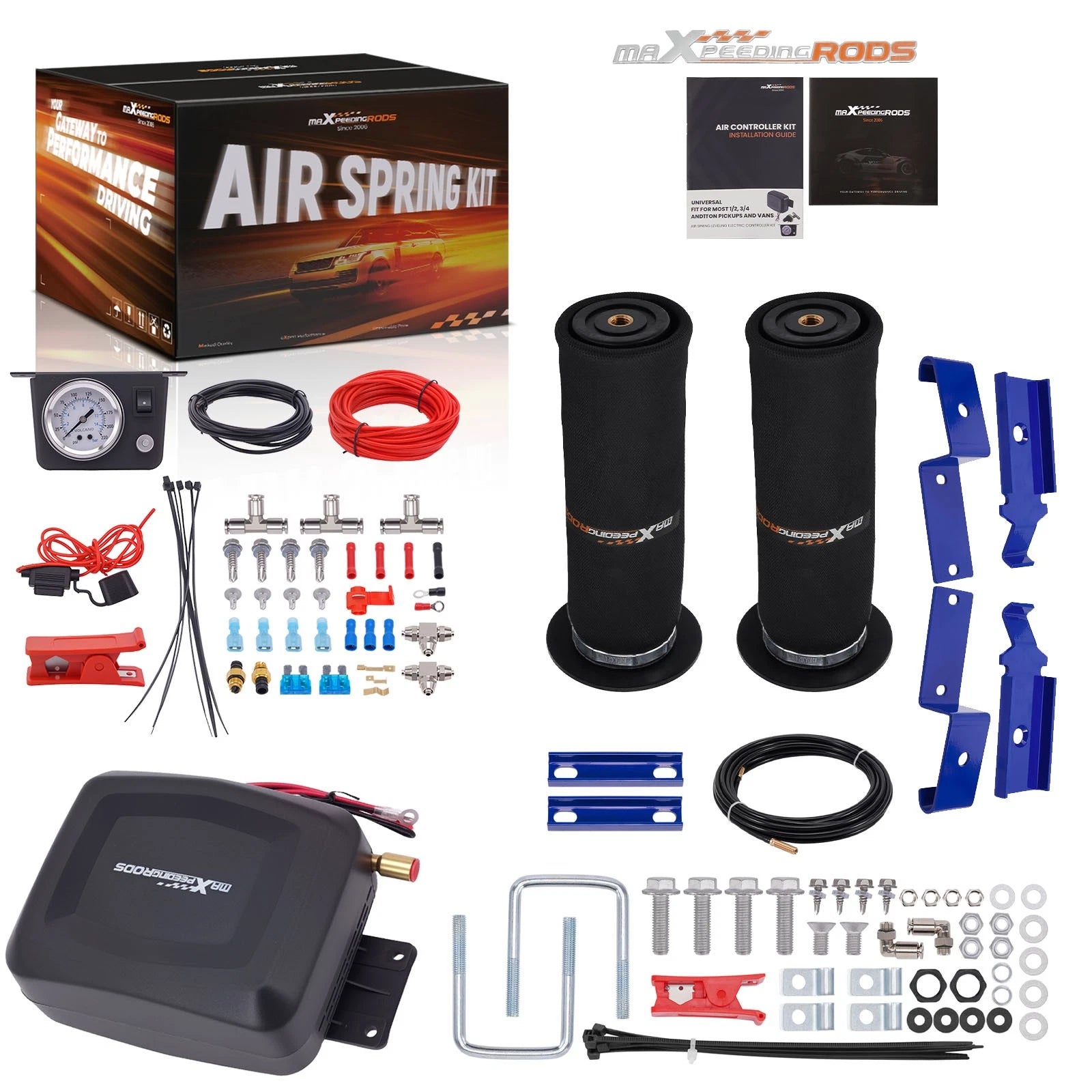 Air Suspension Springs + Compressor Kit for Chevy Colorado (2004–2012)