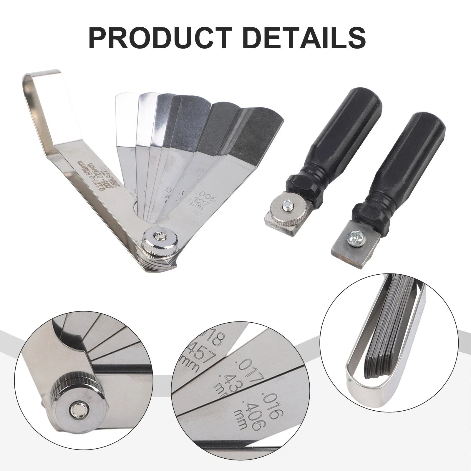 16 Piece Feeler Gauge Set for Precise Vehicle Clearance (Metric & Imperial)
