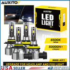 9005 H11 LED Headlight Bulbs for High Low Beam (6500K, 120000LM)