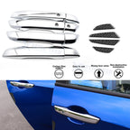 Chrome Silver Door Handle and Door Edge Guard for Honda Civic (2016-2021)