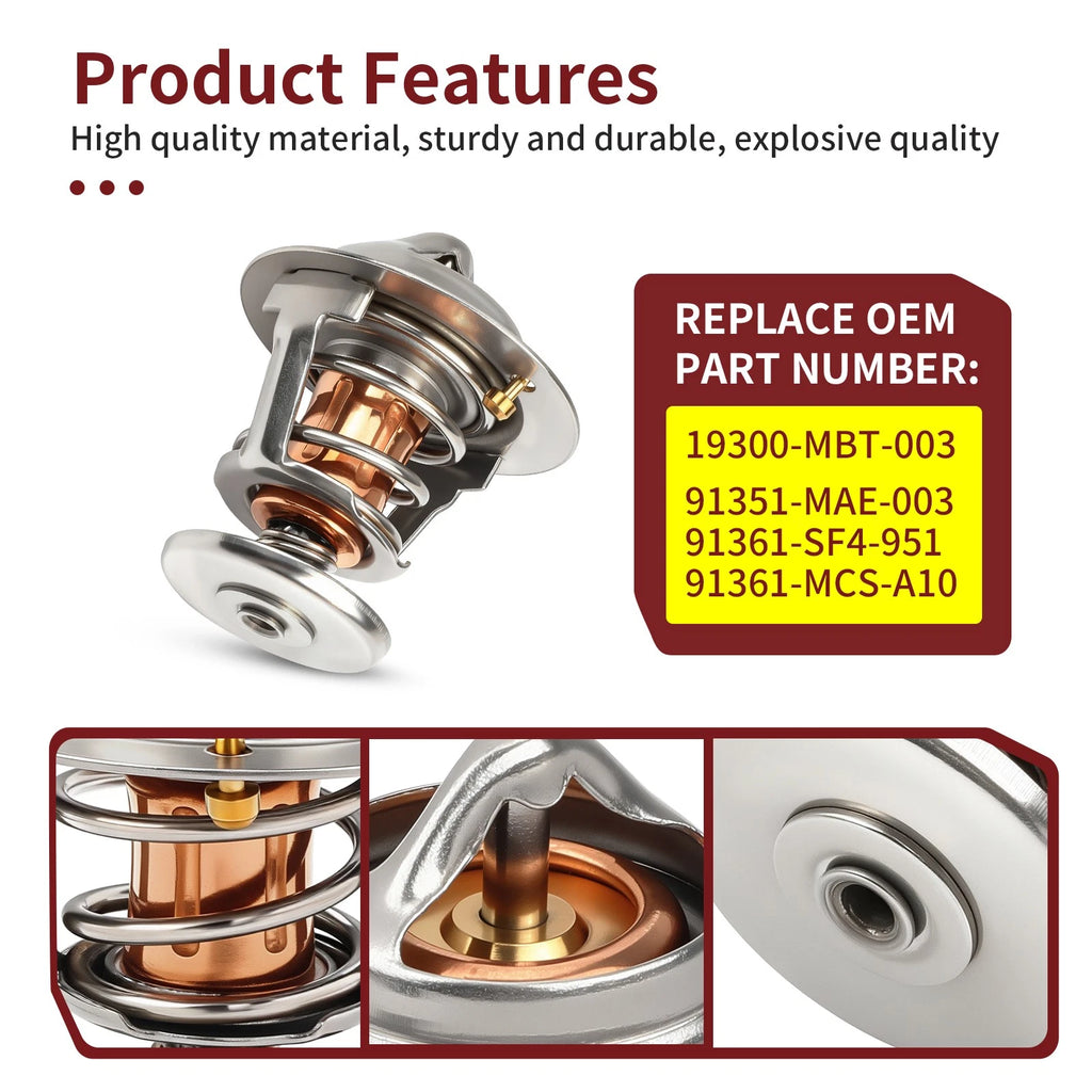 Thermostat and O-Ring for Honda ST1300 ST1300A ST1300PA (2003–2018) 19300-MBT-003