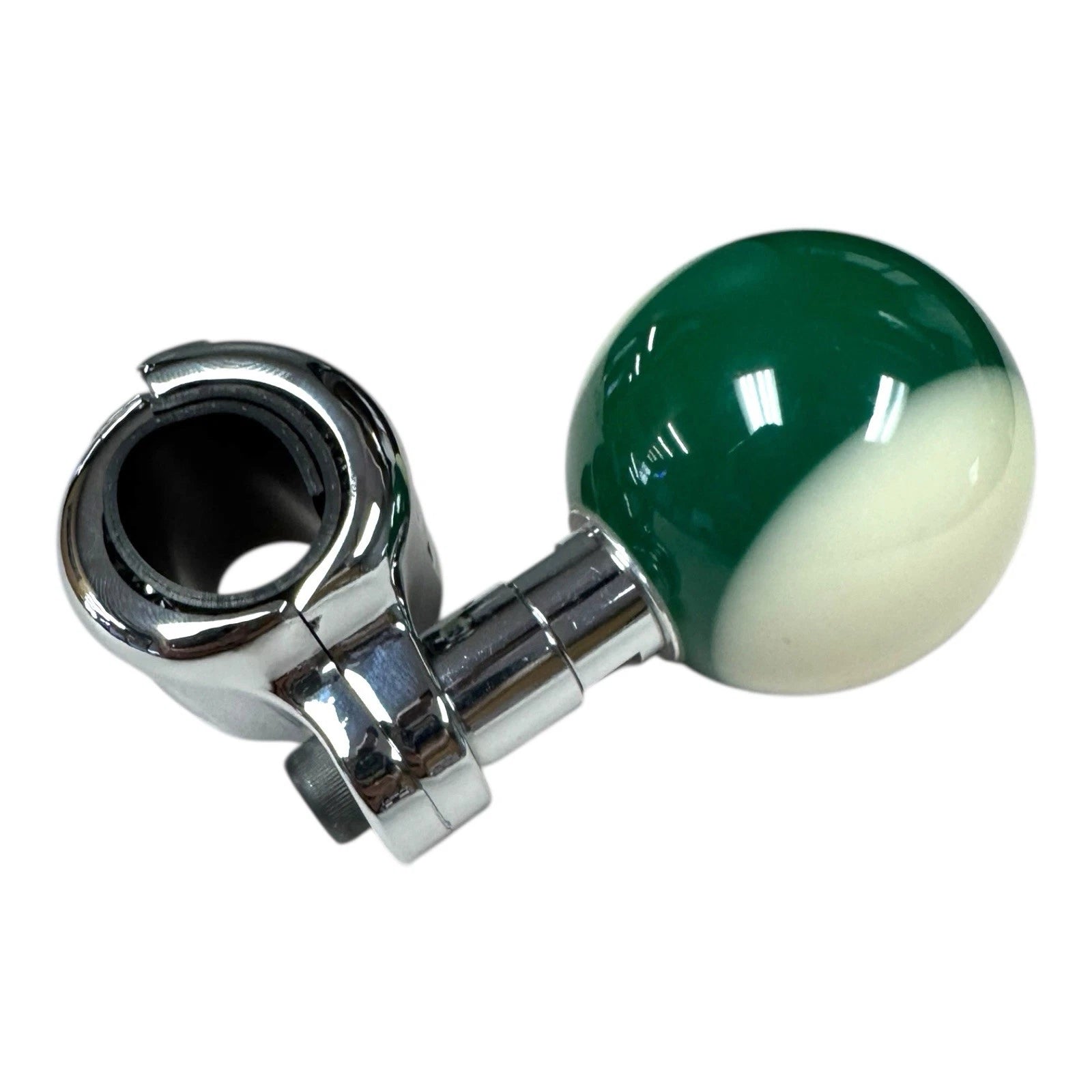 Steering Wheel Spinner Knob for 14 Pool Ball Green Stripe (Universal)