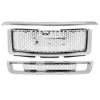 Chrome Upper Lower Grille Hood Molding for GMC Sierra 1500 Denali (2007–2013)