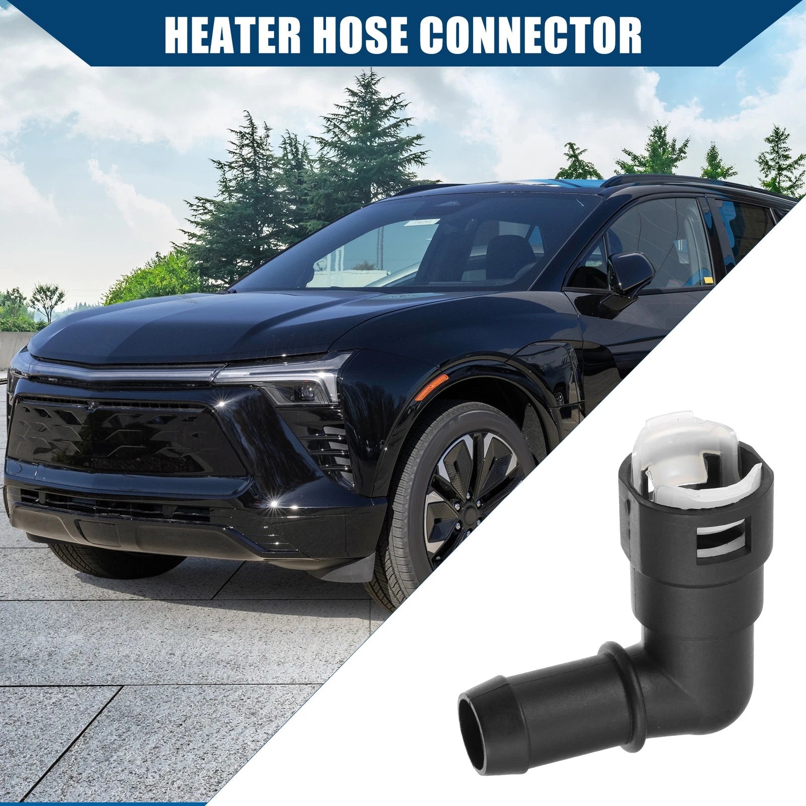 Heater Hose Connector for Buick Rainier (2004–2006) No.15119175 Plastic Black