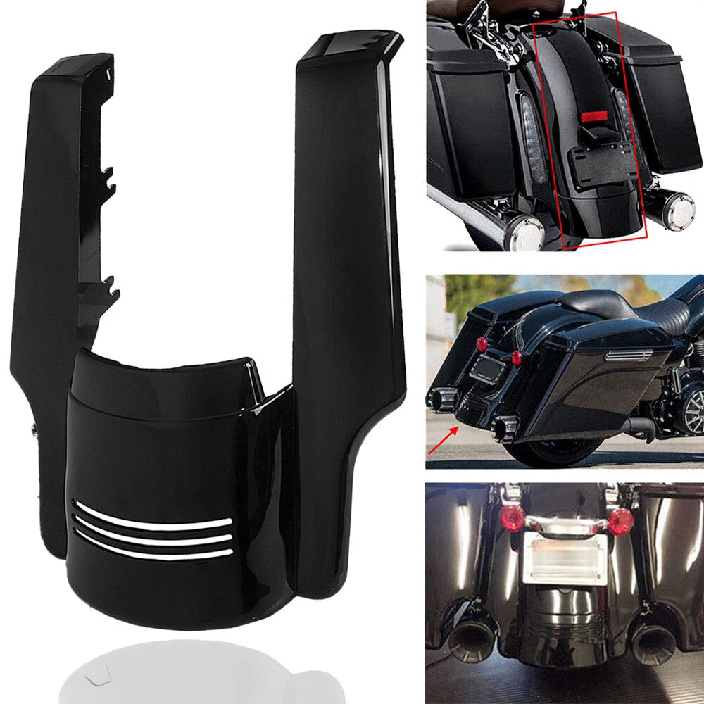 Black Rear Fender Extension Filler for Harley Touring (2014–2024)