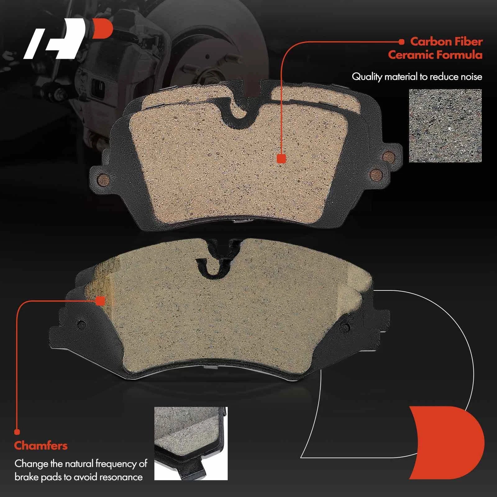 8x Front & Rear Ceramic Brake Pads for Land Rover Range Rover (1995–2023)