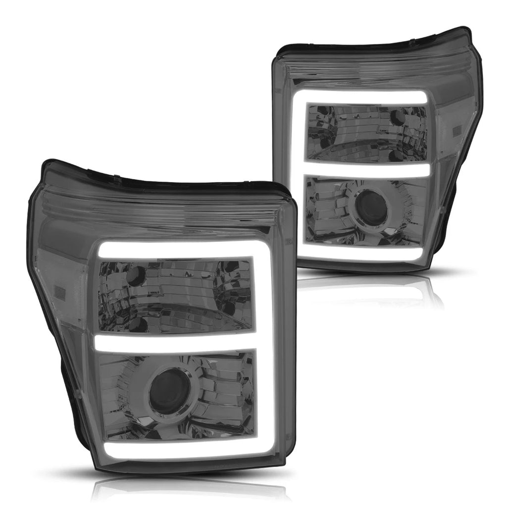 3D E-Shape LED DRL Projector Headlights for Ford Super Duty (2011–2016)