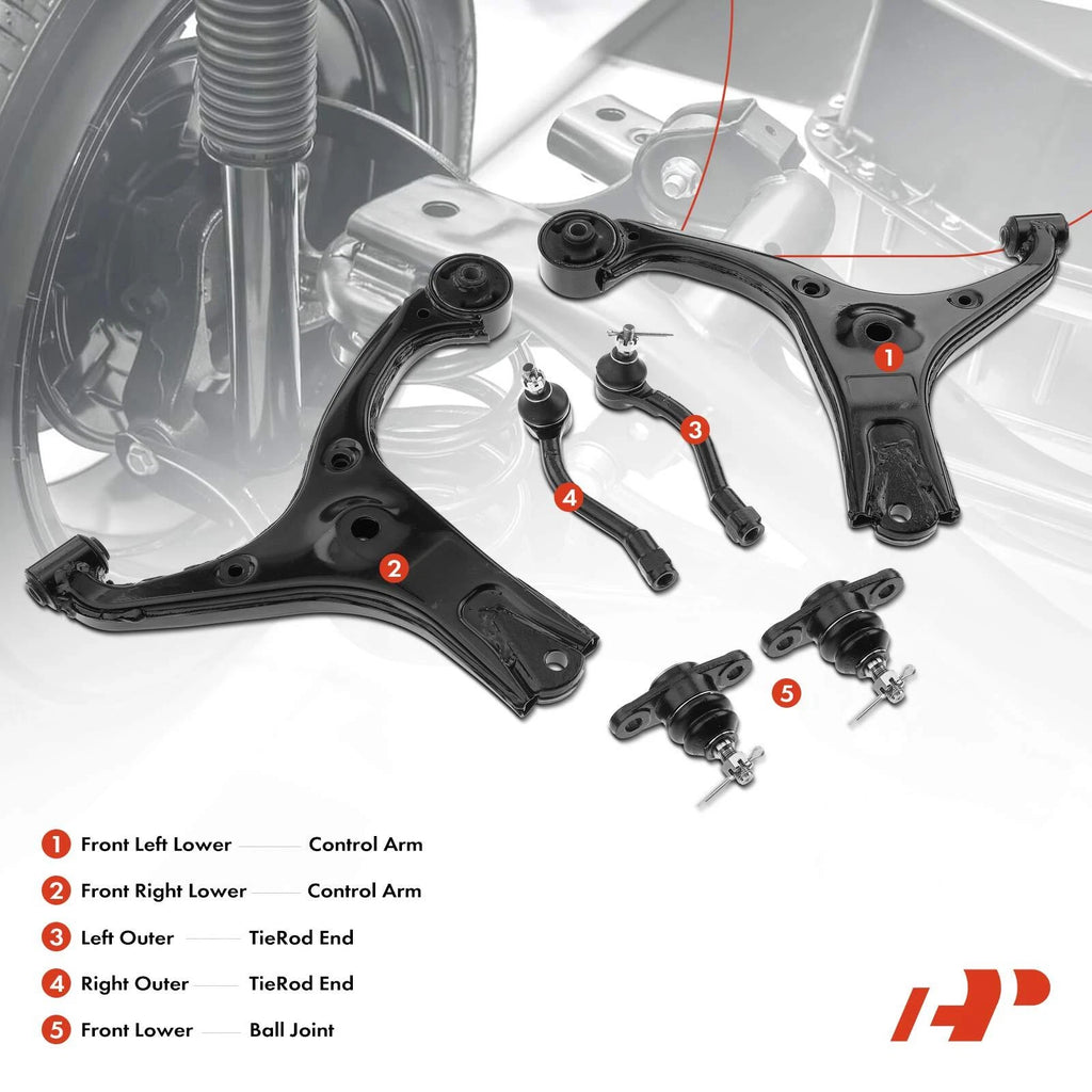 6X Front Lower Control Arm Tie Rod Ball Joint for Hyundai Accent (2006–2011)