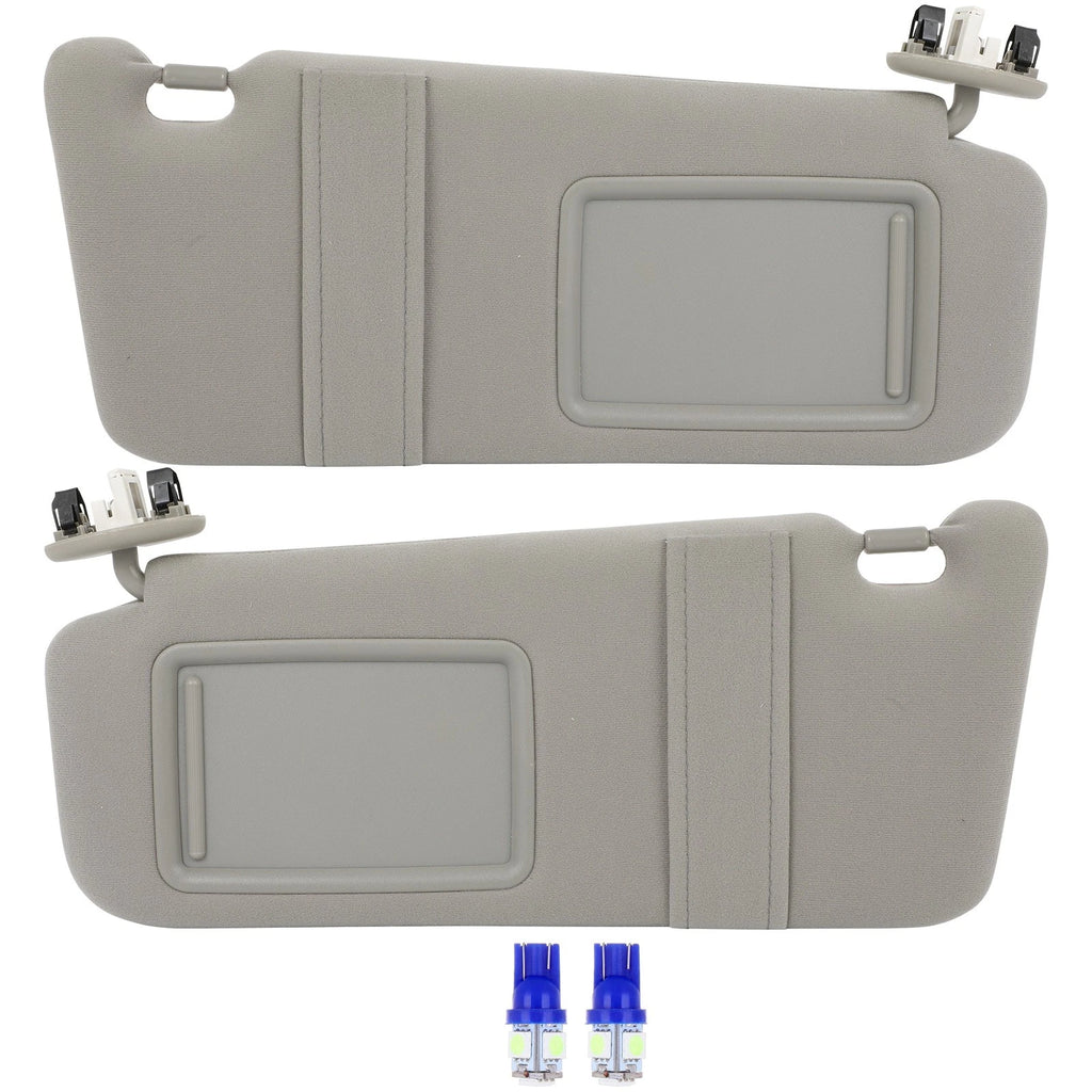 Set of 2 Gray Sun Visors with Sunroof for Toyota Camry (2007–2011)