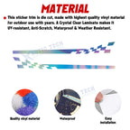 Checkered Car Side Door Edge Guard Protector Vinyl Stripe Decal (78.7")