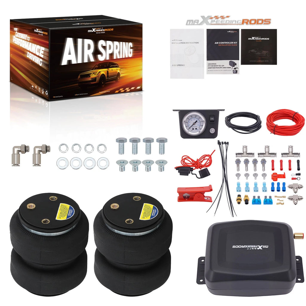 2X Air Spring Bags + Air Compressor Kit for Ford Super Duty