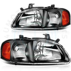 Pair Black Housing Headlights for Nissan Sentra (2000–2003)