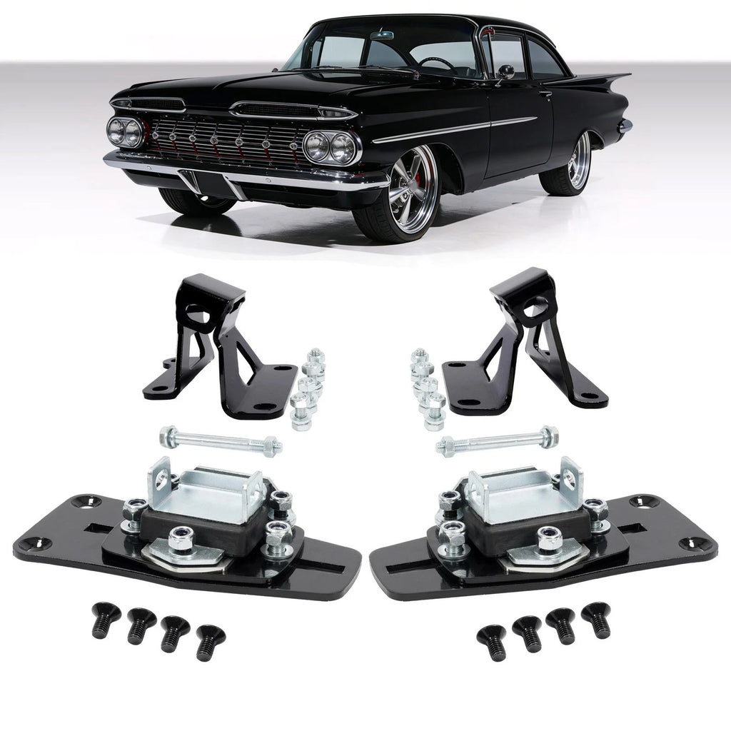 Motor Mounts Engine Bracket Kit for Chevy Impala Biscayne (1959–1964)